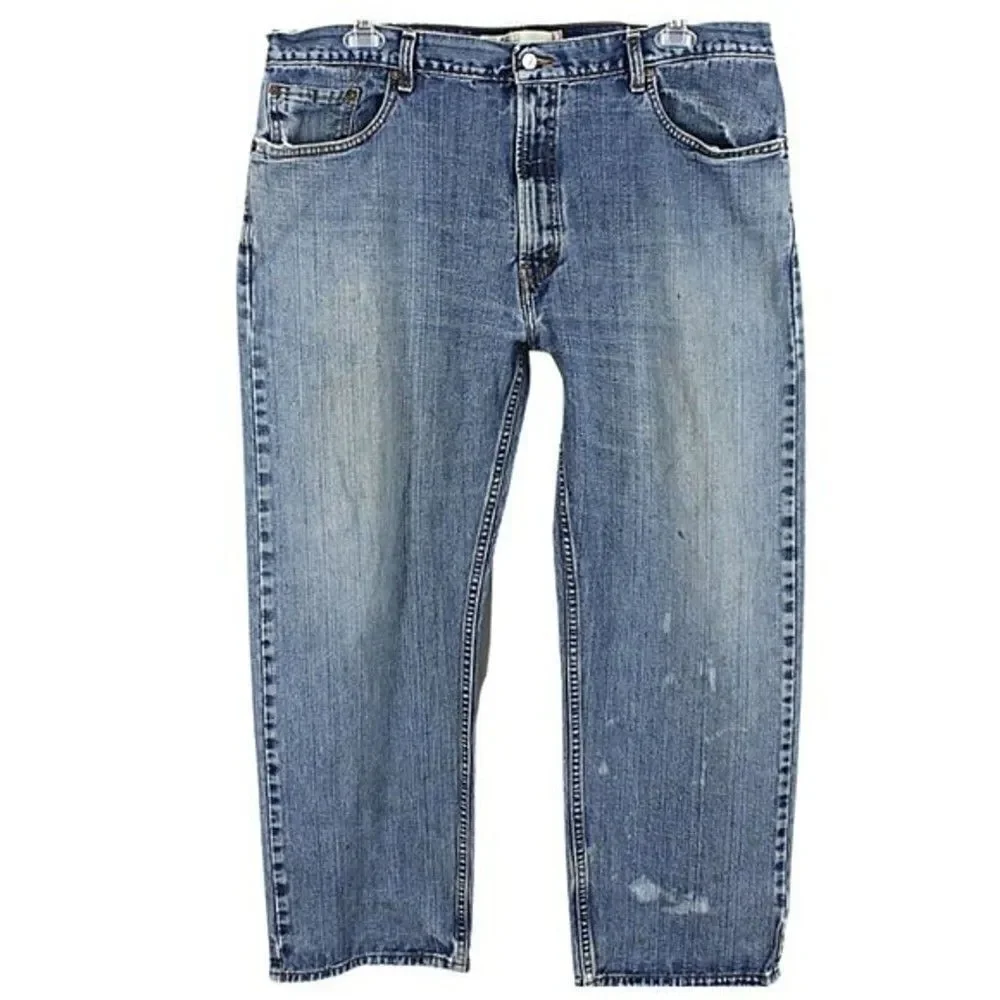 Levi’s 559 Relaxed Fit Jeans Straight Leg Blue Light Wash Distressed Men’s 40x30